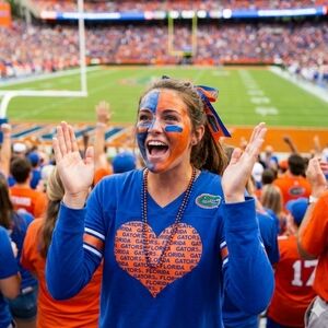 Stadium Athletics Florida Gators Blue & Orange Metalic Shine  Size: XL L👀K